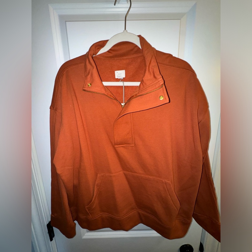 NWT- three quarter zip long sleeve